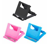 ZEACCT 3-Pack Adjustable Multi-Angle Foldable Phone Stand Holder with Non-Slip Base - Portable Desktop Dock for Mobile Devices, Tablets, E-Readers (Compact Space-Saving Design)