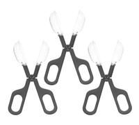 ZEACCT 3-Pack Multi-Purpose Pet Feeding Tongs - Durable Reptile & Amphibian Care Tools for Hamsters, Lizards, Spiders & Bearded Dragons - BPA-Free Plastic Food Clips with Ergonomic Design (Black)
