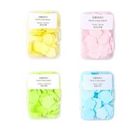 ZEACCT 4 Pack Compact Travel Soap Leaves with Protective Case, Portable Fragranced Paper Hand Cleansing Flakes for Backpacking, Camping Essentials and Outdoor Adventures - Lightweight Pocket.