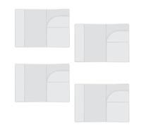 ZEACCT 4 Pack Travel Passport Holder Set, Made from Durable Frosted PVC Material Offering Waterproof & Scratch-Resistant Protection. Designed for a Secure Fit on UK British Passports.