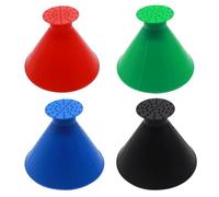 ZEACCT 4 Pcs Multifunctional Magical Ice Scrapers, Ice Scraper for Car Windscreen, Snow Scraper, Round Scraper Ice, Windscreen Ice Cone, For Truck Vans SUV-(Four Colors)