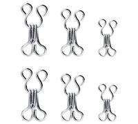 ZEACCT 51-Piece Set of Durable Metal Sewing Hooks, Skirt and Garment Fasteners, Bra Hook Replacements, DIY Craft Buckles for Repairing Clothes, Jackets, Pants, and Skirts (Silver)