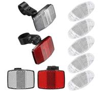 ZEACCT 8-Pack High-Visibility Bike Reflectors, Front/Rear Cycling Safety Lights with Secure Clip-On Mounting, Durable Wheel Reflector Set for Road & Mountain Bicycles, Universal Fit Accessories