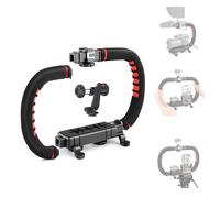 Zeadio Camera Smartphone Stabilizer, Handle Grip Handheld Video Rig, Compatibility with All Camera, Camcorder, DSLR and for All iPhone and Android Smartphones
