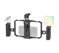 Zeadio Quick Release Cell Phone Cage, Aluminum Versatile Rig Cage with Dual Handle Modes - Universal Phone Stand for Recording/Youtube/Live Streams/Tabletop Filming/Content etcCreation/Travel etc