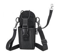 Zeadio Two Way Radio Holster, Walkie Talkie Nylon Pouch Case with Adjustable Shoulder Strap & Belt Loop, Compatible with almost Radios, for Police Firefighter Security Outdoor Workers etc（Pack of 1）
