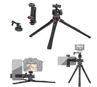 Zeadio Universal Heavy Duty Metal Tripod Kit-with 360° Ball Head, Phone Holder & Action Camera Adapter, Phone/Camera Stand for Filming, YouTube, Vlogs, Travel, other outdoor events etc