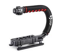 Zeadio Video Action Stabilizing Handle Grip Handheld Stabilizer with Cold-Shoe Mount for All DSLR Camera Camcorder
