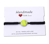 Zeafbaper Basketball Tennis Soccer Bracelet Gifts for Boys Girls Soccer Volleyball Softball Bracelets Gift for Daughter Sports Lover, S, Nylon, no gemstone