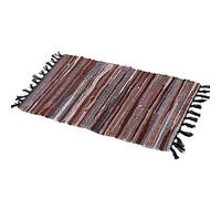 Zeafeel Chindi Rag Rug, Machine Washable Cotton Reversible Rag Rug Hand Woven Multi Color Striped Area Rug Floor Rugs for Bedroom, Living Room, Kitchen and Laundry Room (24'' x 35", Coffee)