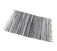 Zeafeel Chindi Rag Rug, Machine Washable Cotton Reversible Rag Rug Hand Woven Multi Color Striped Area Rug Floor Rugs for Bedroom, Living Room, Kitchen and Laundry Room (20'' x 31", Grey)