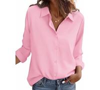 Zeagoo Blouses for Women Regular Fit Stretch Shirt Long Sleeve Blouse Formal Button Down Tops Business Executive Office Shirts Pink XS