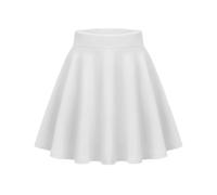Zeagoo Women's Mini Skirt Basic Pleated Skirts Short Skater Skirt Tennis School Skirts White Size 14