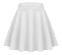 Zeagoo Women's Mini Skirt Basic Pleated Skirts Short Skater Skirt Tennis School Skirts White Size 16