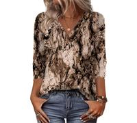 Zeagoo Women's Tops Long Sleeve V Neck Tops Loose Fit Flattering Blouses