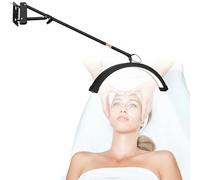 ZeahVeyora Wall Mount Lash Lamp Half Moon Shaped LED Lash Nail Light Cool/Warm Modes Adjustable Angle and Height for Barbershop Eyelashes Nail Eyebrows Tattoo Hair Salon, with Phone Holder