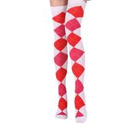 Zeaicos Thigh High Socks, Womens Thigh High Socks Argyle Girls Novelty Striped Over the Knee Funny Crazy Long Stockings