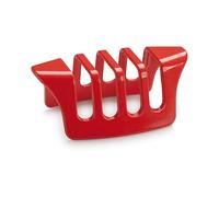Zeal 4 Slice Toast Rack, Premium Melamine Toast Holder Rack with Easy Grip Handles, Modern Breakfast Table Toast Stand, (Red)