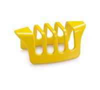 Zeal 4 Slice Toast Rack, Premium Melamine Toast Holder Rack with Easy Grip Handles, Modern Breakfast Table Toast Stand, (Yellow)