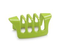 Zeal 4 Slice Toast Rack, Premium Melamine Toast Holder Rack with Easy Grip Handles, Modern Breakfast Table Toast Stand, (Lime)
