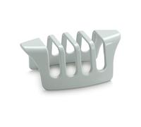 Zeal 4 Slice Toast Rack, Premium Melamine Toast Holder Rack with Easy Grip Handles, Modern Breakfast Table Toast Stand, (Sage Green)