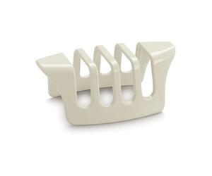 Zeal 4 Slice Toast Rack, Premium Melamine Toast Holder Rack with Easy Grip Handles, Modern Breakfast Table Toast Stand, (Cream)