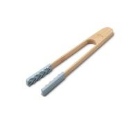 Zeal Bamboo & Silicone Kitchen Tongs - Non-Scratch, Heat Resistant, Easy Grip Cooking & Serving Tongs, 25cm (Duck Egg Blue)