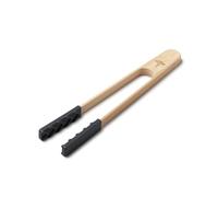 Zeal Bamboo & Silicone Kitchen Tongs - Non-Scratch, Heat Resistant, Easy Grip Cooking & Serving Tongs, 25cm (Dark Grey)