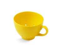 Zeal Berry Colander Cup, Small Hand-held Cup Shape Melamine Strainer/Sieve, for Washing & Draining Fruits, and Berries (10cm) - Yellow