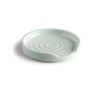 Zeal Circular Spoon Rest, Melamine Spoon Holder for Kitchen Worktops, Utensil Rest & Tea Bag Tidy Dish, 12cm (Sage Green)