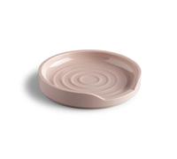 Zeal Circular Spoon Rest, Melamine Spoon Holder for Kitchen Worktops, Utensil Rest & Tea Bag Tidy Dish, 12cm (Rose Pink)