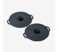 Zeal Classic Self Sealing Silicone Lid Set of 2 10cm in Dark Grey Zeal Dark Grey