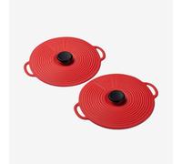 Zeal Classic Self Sealing Silicone Lid Set of 2 10cm in Red Zeal Red