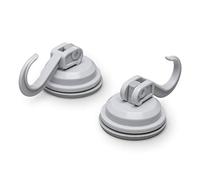 Zeal ‘Click & Secure’ Vacuum Suction Cup Hooks, Set of 2 - French Grey