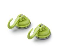 Zeal ‘Click & Secure’ Vacuum Suction Cup Hooks, Set of 2 - Lime
