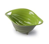 Zeal Colander Large Two Tone (Outer Dark Inner) (32.5x23cm), Melamine, Lime Green, 32.5 x 23 x 14.5 cm