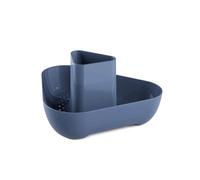 Zeal Corner Sink Tidy Organiser, Compact Cutlery Utensil Drainer Caddy Rack, Provence Blue