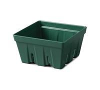 Zeal Fridge Storage Box for Fruits and Berries, Melamine Kitchen Storage Container - Wash and Serve Berry Colander Box, 12cm (Forest Green)