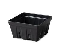 Zeal Fridge Storage Box for Fruits and Berries, Melamine Kitchen Storage Container - Wash and Serve Berry Colander Box, 12cm (Dark Grey)