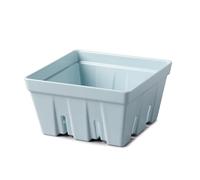 Zeal Fridge Storage Box for Fruits and Berries, Melamine Kitchen Storage Container - Wash and Serve Berry Colander Box, Large 15cm (Duck Egg Blue)