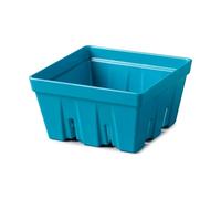 Zeal Fridge Storage Box for Fruits and Berries, Melamine Kitchen Storage Container - Wash and Serve Berry Colander Box, 12cm (Aqua)