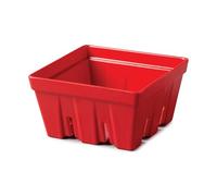 Zeal Fridge Storage Box for Fruits and Berries, Melamine Kitchen Storage Container - Wash and Serve Berry Colander Box, 12cm (Red)