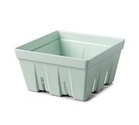 Zeal Fridge Storage Box for Fruits and Salad, Melamine Kitchen Storage Container - Wash and Serve Fruit & Salad Colander Box, Large 19cm (Sage Green)