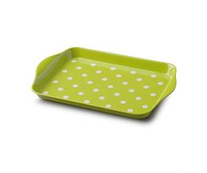 Zeal G200L Mini Serving Tray, Dotty Design 18cm x 14cm Lime