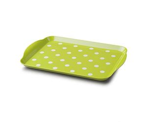 Zeal G201L Melamine Dotty Serving Design Tray (30x21cm) Lime