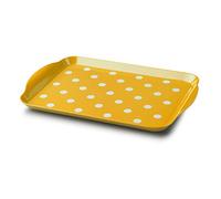 Zeal G201M Melamine Dotty Design Serving Tray (30x21cm), Mustard