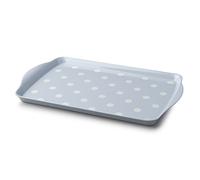 Zeal G203B Melamine Dotty Serving Design Tray (38x24cm) Duck Egg Blue