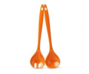 Zeal G205O Salad Servers, Melamine, Neon Orange