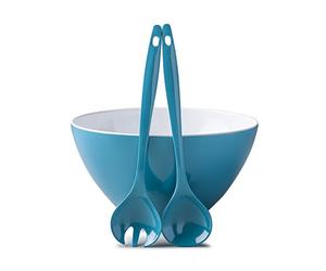 Zeal G217ASET Salad Bowl and Server Set, Aqua