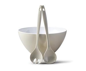 Zeal G217CSET Salad Bowl and Server Set, Cream